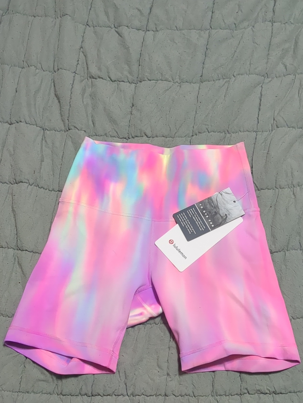 lululemon athletica Pastel Rainbow Tie-Dye Bike Shorts